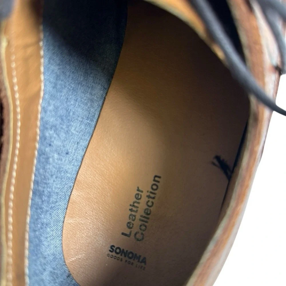 SONOMA Goods for Life Men's Brown Leather Dress Shoes - Size‎ 13